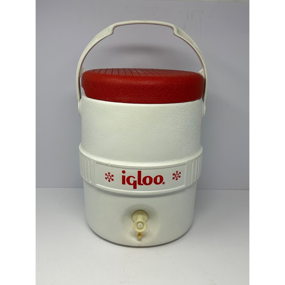 Vintage IGLOO 2 Gallon Water Drink Cooler Jug Red W/ Handle & Spout